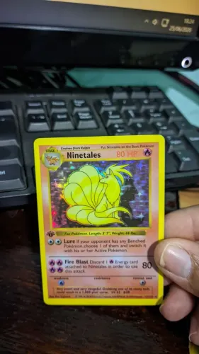 Carta pokémon Proxy 1 linha ninetails 1 edição 1999!