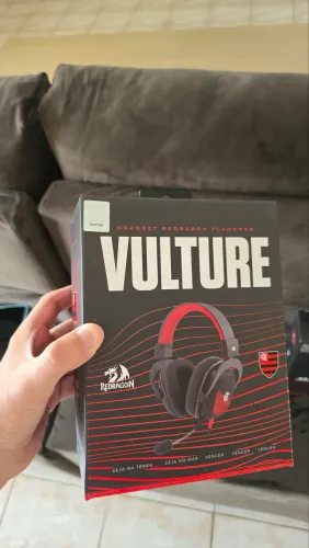 Headset Redragon Flamengo Vulture Preto Vermelho FL530