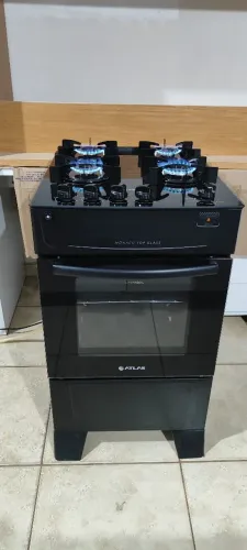 Fogão atlas Mônaco top Glass semi novo