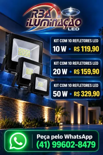 Kit 10 Refletor LED 50w 6500k