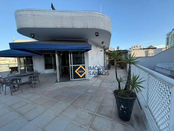 GONZAGA - Santos | Cobertura para Locação | 346m² | Piscina Privativa | 1 vaga de garagem