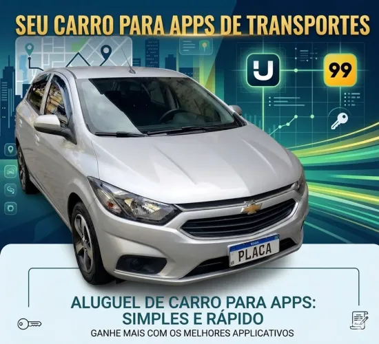 Aluguel de carro Onix LT 1.0 2018 Hatch para Uber e 99.