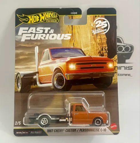 Hot Wheels Premium Fast & Furious -  25 anis - 1967 Chevy Custom / Personnalisé C-10 
