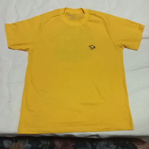 Camisa casual amarela de algodão