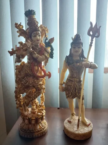Par de Esculturas Krishnna e Shiva Luxo vindas direto da India Peças para Altar !