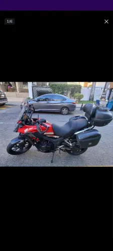 kit com 3 bau e protetor de carenagem cb500x 