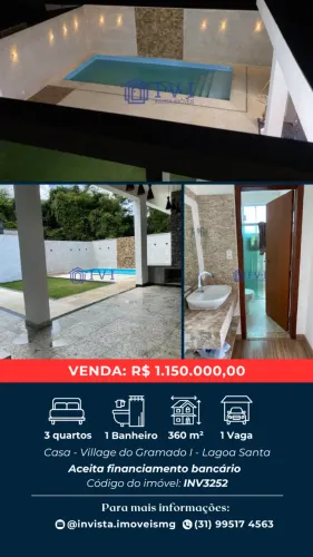 Casa 3 Quartos Lagoa Santa Venda