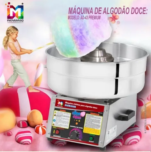 Aluguel de chapa de crepes francês fritadeira elétrica máquina de algodão doce e louças