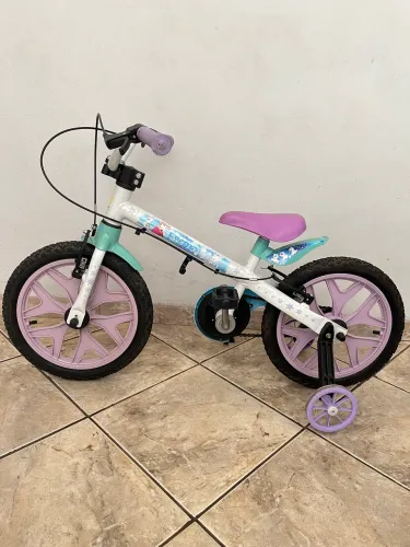 Bicicleta Aro 16 Infantil Bandeirante Frozen Seminova
