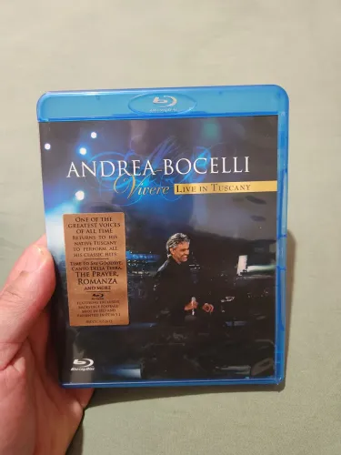 Blu-ray Show Andrea Bocelli Vivere Live in Tuscany bluray raro