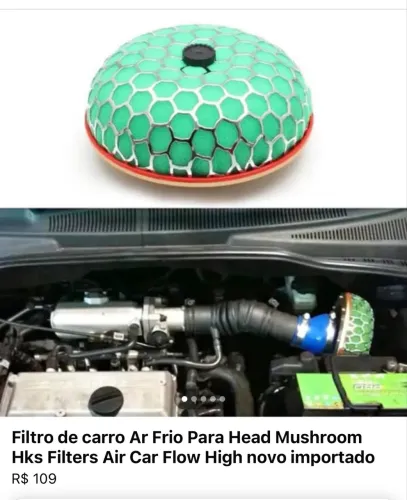Filtro de ar frio novo HKS