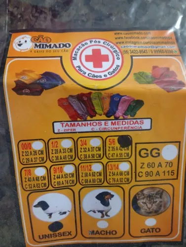 Roupa cirurgia Pet