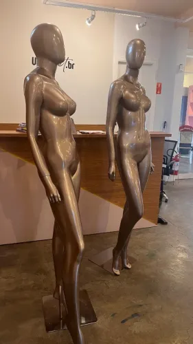 Manequim Feminino Corpo Inteiro Prata/Metalizado (1 por R$ 275 ou 2 por R$ 500)?