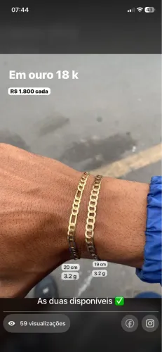 Pulseira em ouro 18 k
