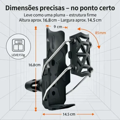 Suporte Ajustável Porta Garrafa Moto Bicicleta Bike