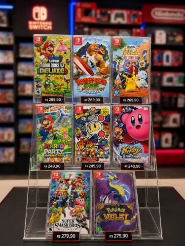 Lote com 9 Jogos Originais Nintendo Switch - Mídia Física