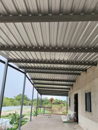 Telhado cobertura com estrutura de ferro entregamos instalado