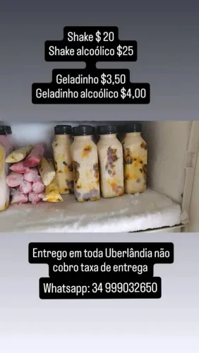 Shakes e geladinhos entrego em toda Uberlândia sem taxa de entrega