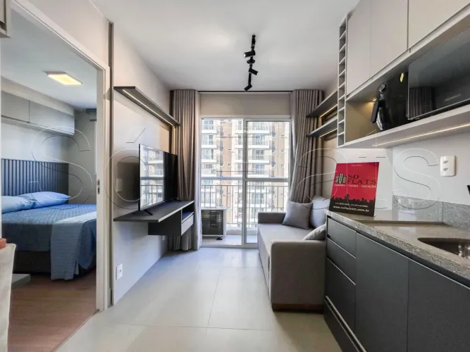 Res My One Cidade Universitária, studio com 25m², 1 dormitório no Butantã totalmente mobil