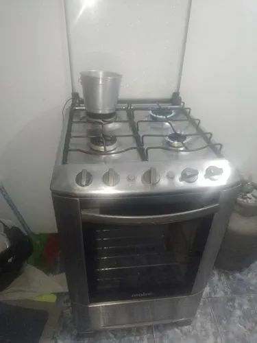 Fogão inox completo