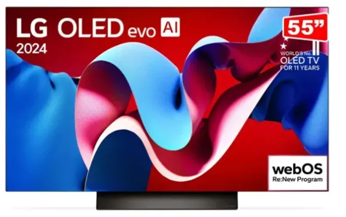 TV gamer Smart TV 55" 4K LG Nova OLED evo Nota fiscalOLED55C4 120Hz Processador 9* Geracao
