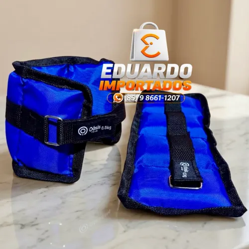 Caneleira de Peso 0,5kg Oásis (Par) - Ideal para Treino, Pilates e Fisioterapia, Saco
