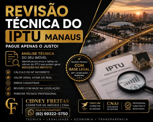 Revisão de IPTU em Manaus | Análise Técnica e Parecer Profissional