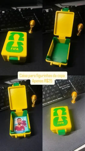 Caixa para figurinhas da copa 