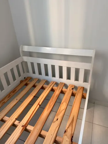 Cama solteirão MDF branca