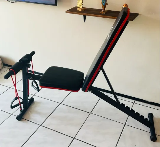 Banco fitness abdominal livre regulável 