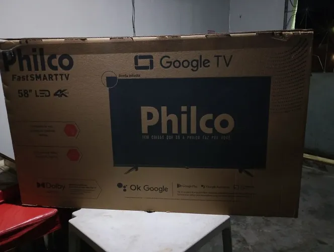 Vendo uma caixa de tv de 58 polegadas com isopor