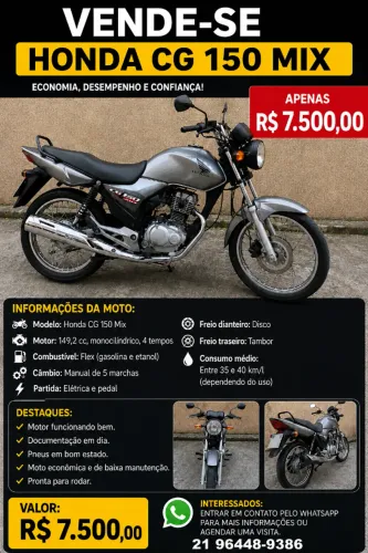 Vende-se Honda Cg 150 Mix