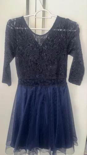 Vestido Festa Azul Marinho