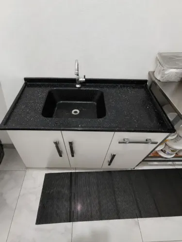 Balcão gabinete de cozinha com pia