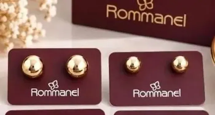 Brincos Bolinhas Rommanel
