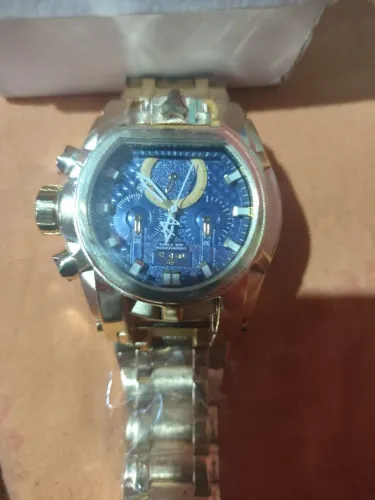 ? Invicta Reserve Bolt Zeus Magnum - Dourado com Mostrador Azul
