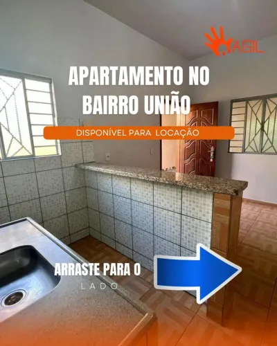 APARTAMENTO COM 2 QUARTOS DISPONÍVEL PARA LOCAÇÃO NO BAIRRO UNIÃO (PRÓXIMO À RUA 14)