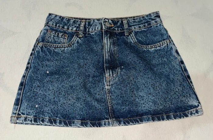 Saia Jeans Brilhosa Renner Tam 40 - Nova | R$ 39,99