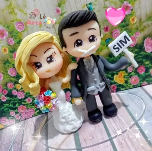 Noivinhos Personalizados Topo de Casamento