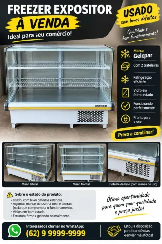 Freezer Expositor Gelopar Usado - Preço Negociável