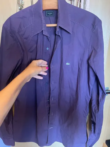 Camisa Lacoste Slim Fit Roxa - Tamanho 39