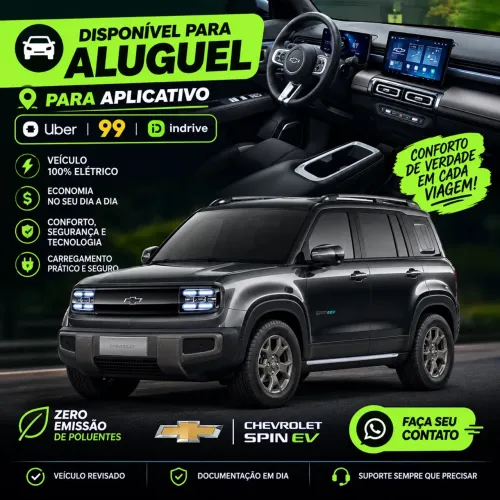 SPARK ELETRICO ALUGO PARA UBER 99POP DRIVEIN APLICATIVO