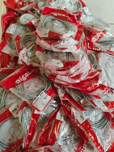 Kit com 60 unidades de Patch Cord Furukawa cat6 gigalan cinza