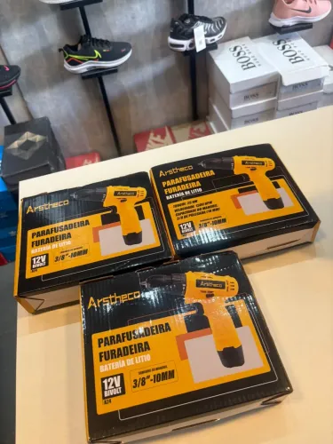 Parafusadeira Furadeira Sem Fio 25n 3/8 12v 10mm Bivolt Bateria Arstheco