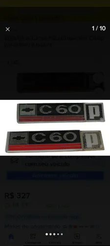 Emblemas do caminhão C60 raro