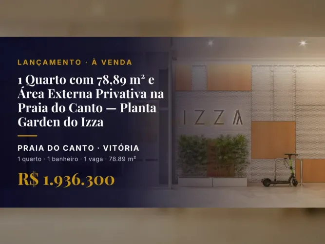 Exclusivo: Apartamento de 1 Quarto com Área Externa na Praia do Canto!