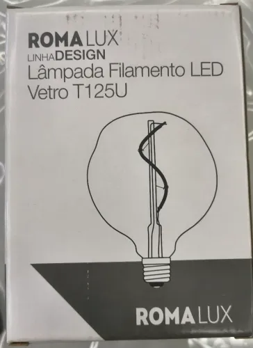 Lâmpada Romalux Filamento LED Vetro T125U (código 70276)