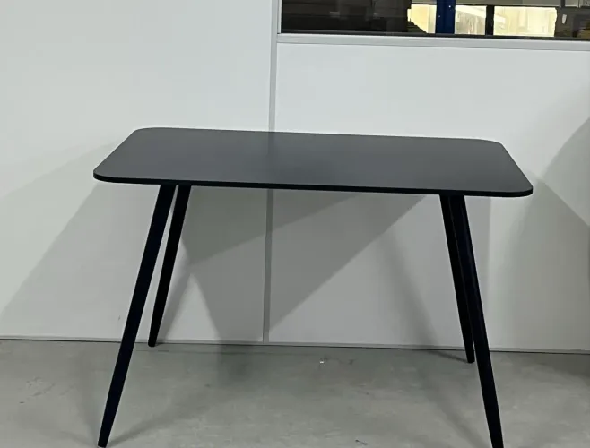Mesa Retangular MDF Preta 120x80