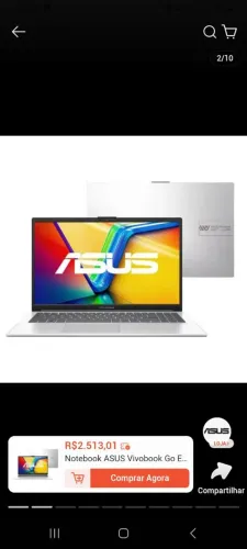 Notebook ASUS Novo
