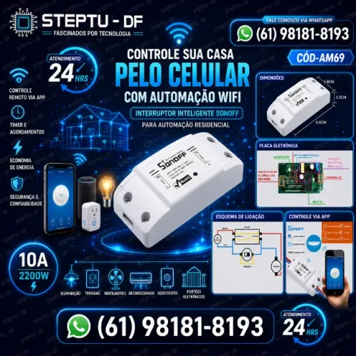 Sonoff Interruptor Wifi // Automação Residencial - Arduino - Robótica COD-AM69